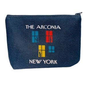 The Arconia New York Make Up Bag/Pencil case Bag New  Zipper Top Black